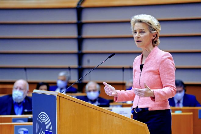Spr&aacute;va predsedn&iacute;čky von der Leyenovej o stave &Uacute;nie prednesen&aacute; na plen&aacute;rnom zasadnut&iacute; Eur&oacute;pskeho parlamentu